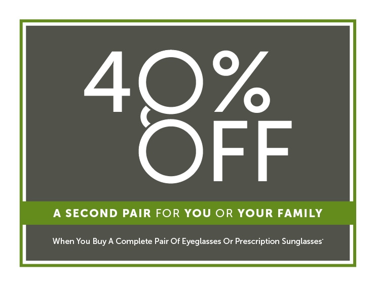 40% off second pair