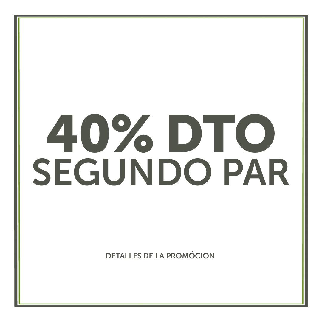 40% de descuento en el segundo par